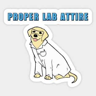 Chemistry Dog| Proper Lab Attire Sticker